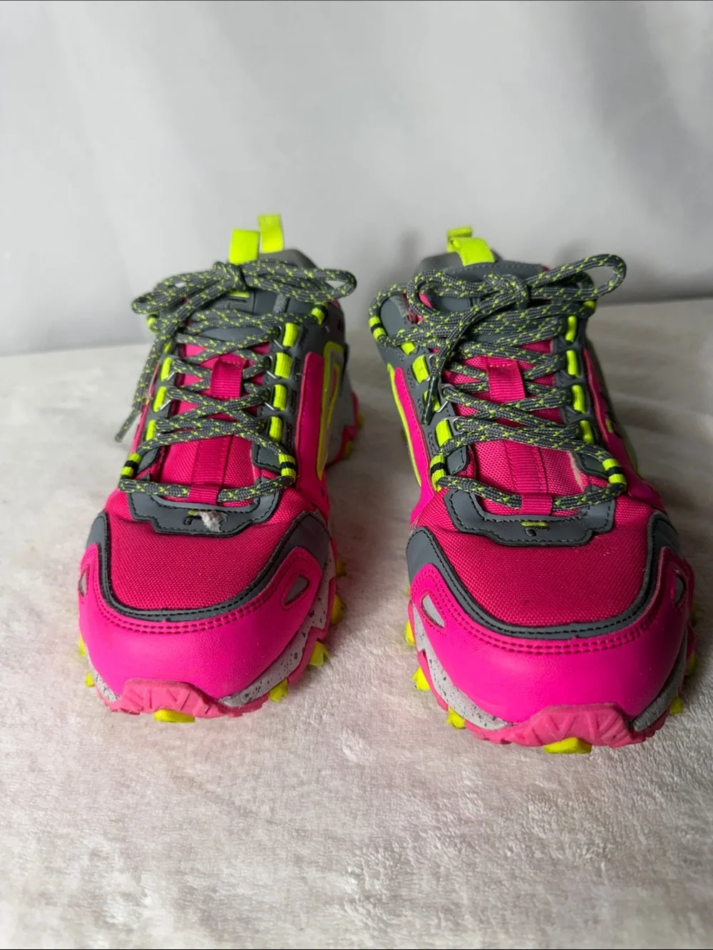 Fila Women’s Sneakers in Hot Pink, Gray and Neon Yellow